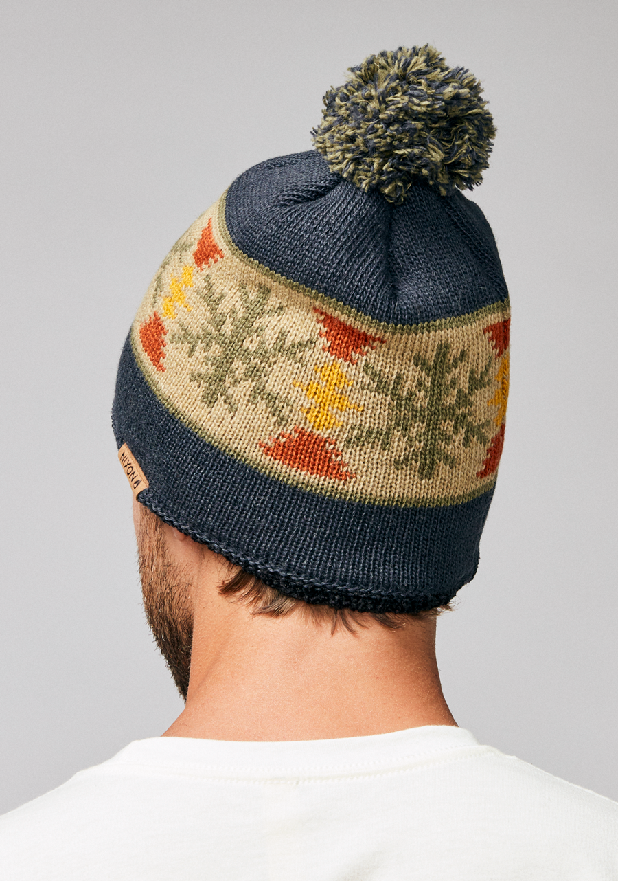 Custom winter beanie with folded cuff sample