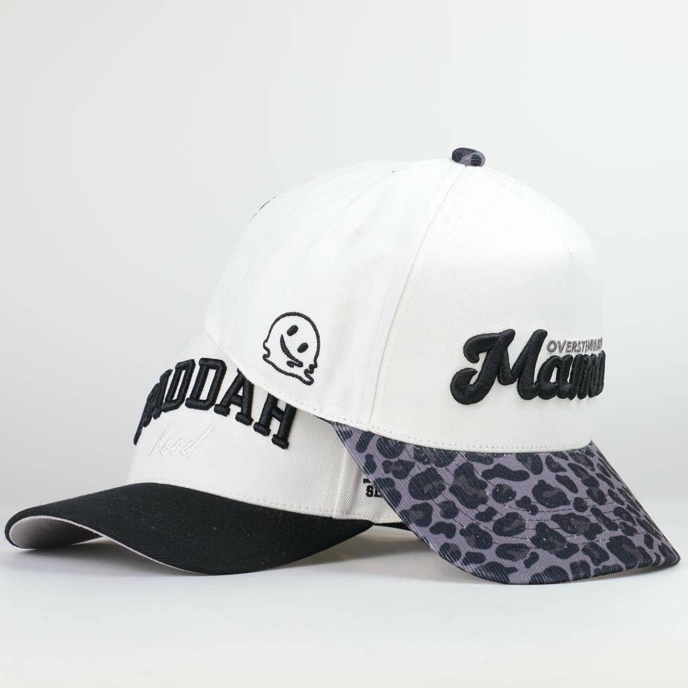 Custom embroidered snapback hat sample