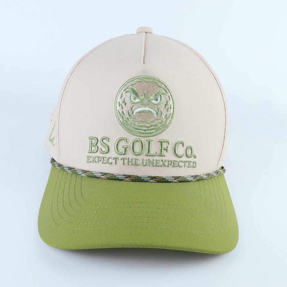 Laser perforated golf hat manufacturing sample