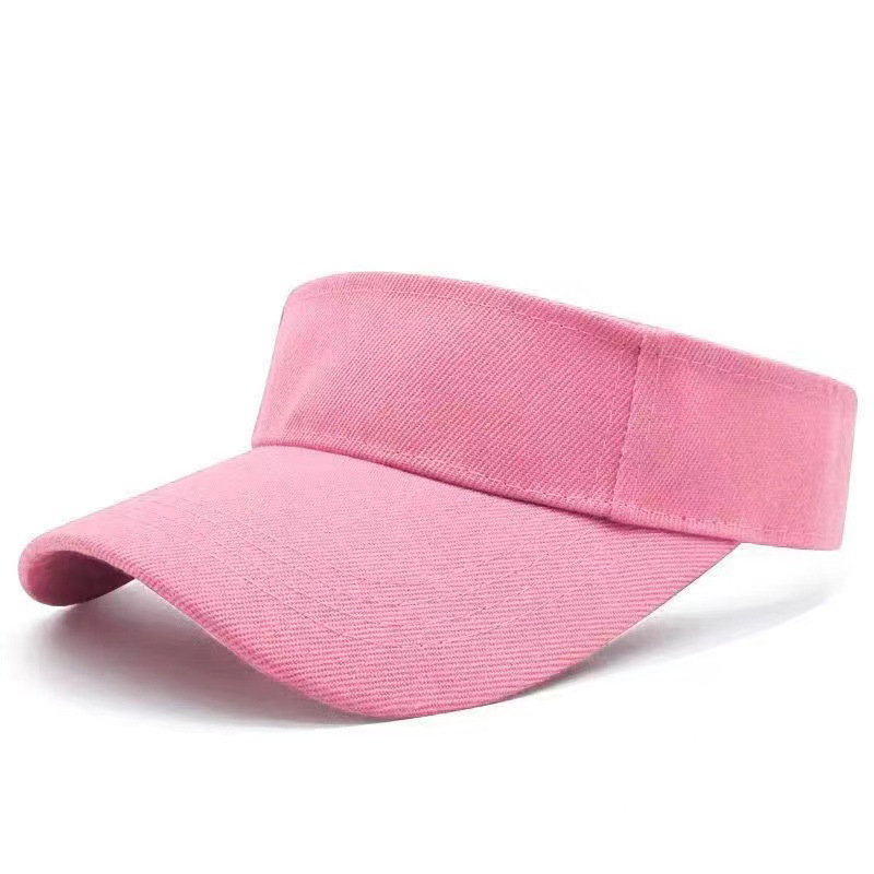 Curved brim sports visor production sample