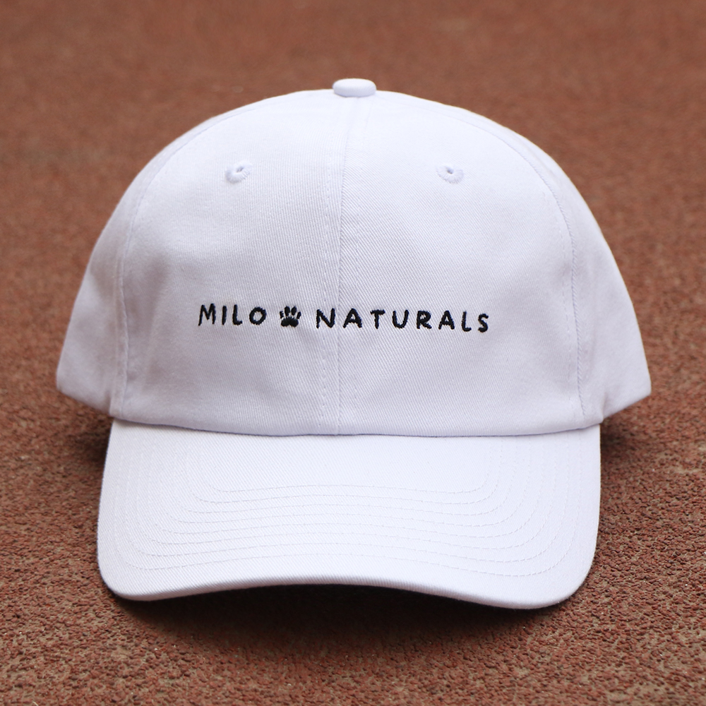 Custom washed dad hat production sample